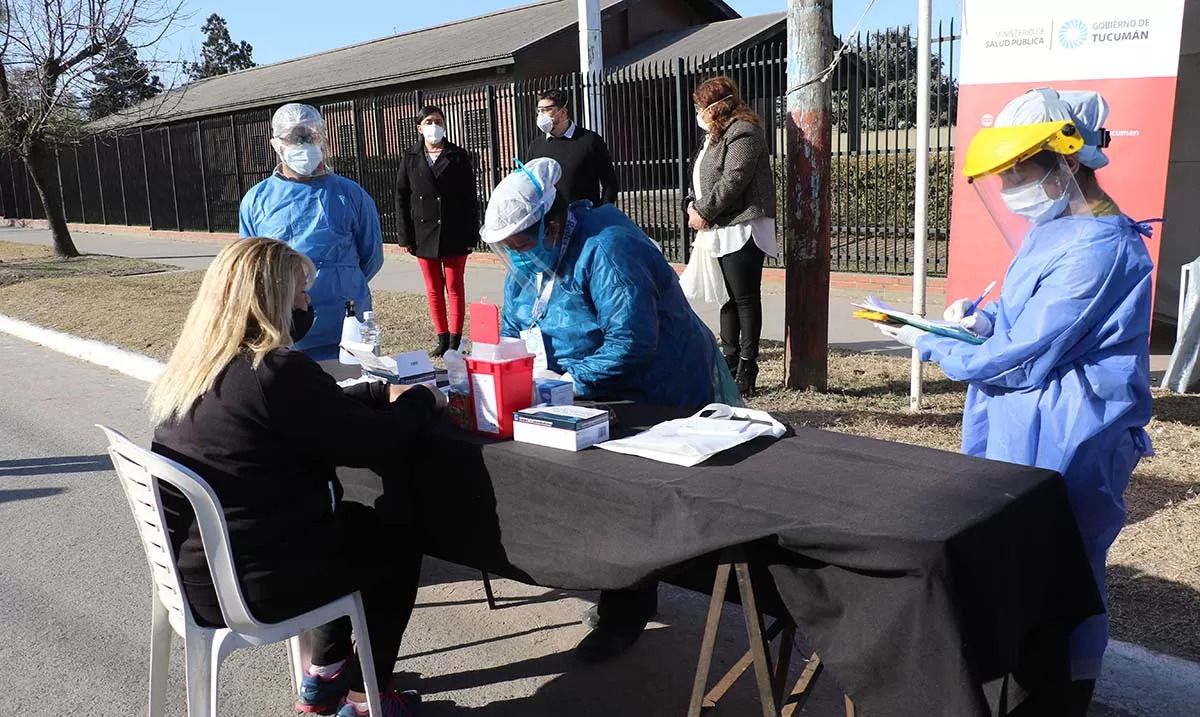 Continúan los trabajos en la zona perimetrada de Lastenia. MINISTERIO DE SALUD 