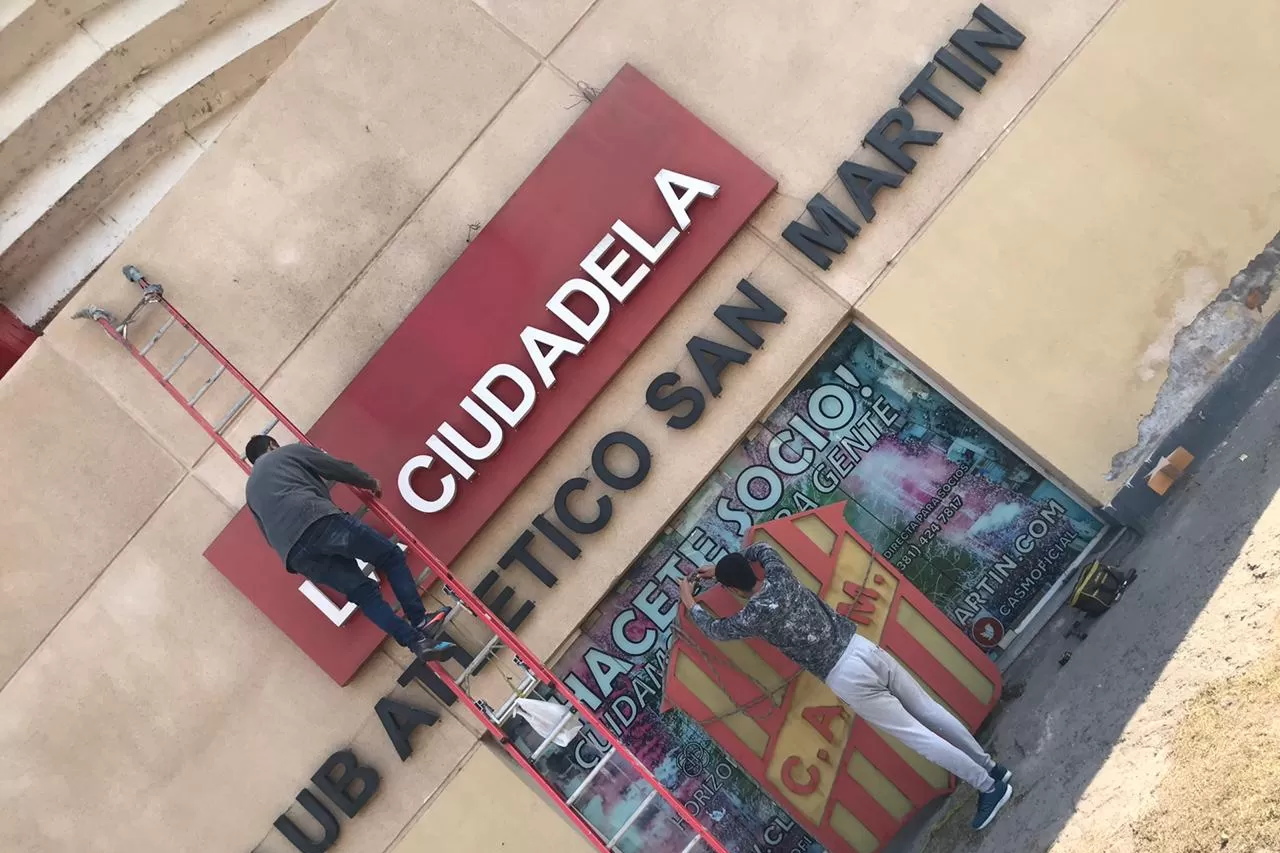 SAN MARTÍN. Siguen las refacciones en el club de La Ciudadela.
