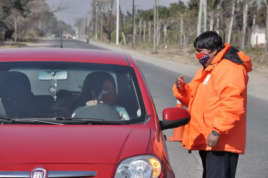 CONTROLES VEHICULARES. Se reforzaron las medidas preventivas en Tafí Viejo. Foto: Prensa Municipalidad de Tafí Viejo