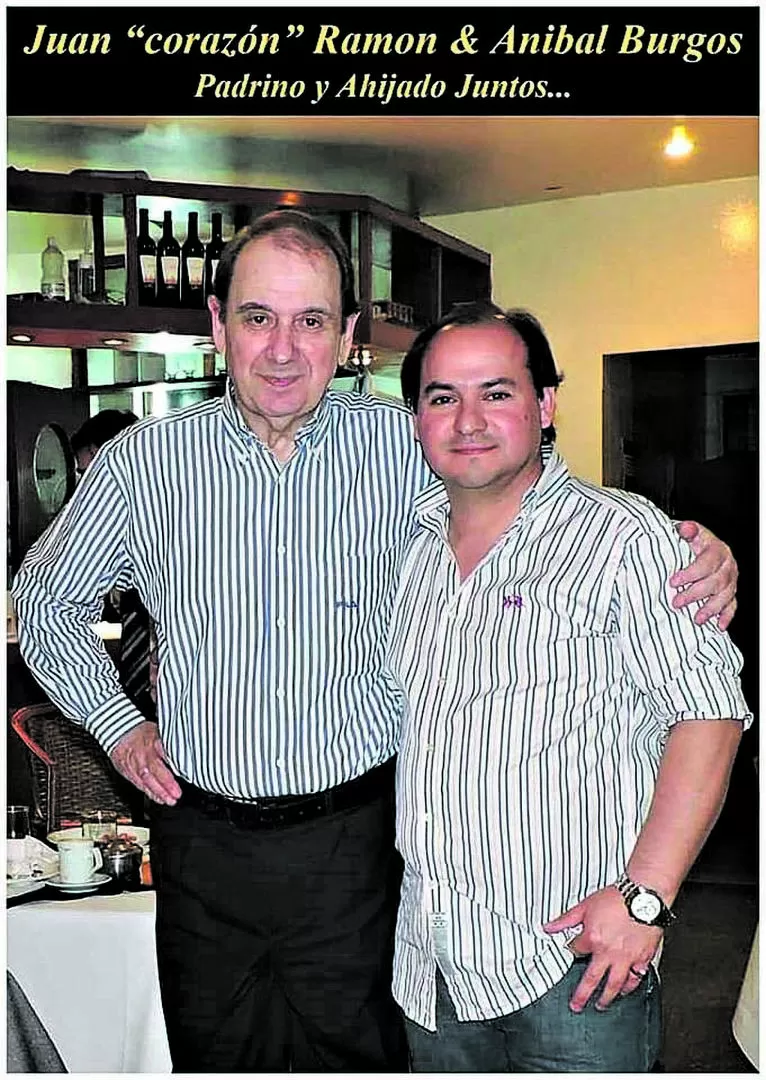 AMISTAD ENTRAÑABLE. Juan Ramón junto al tucumano Aníbal Burgos. 