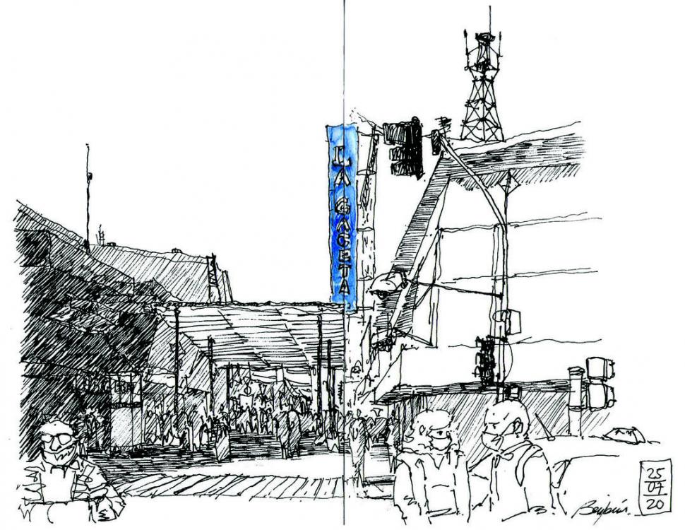 Video: recorren la ciudad, la dibujan y comparten su mirada sobre el paisaje urbano