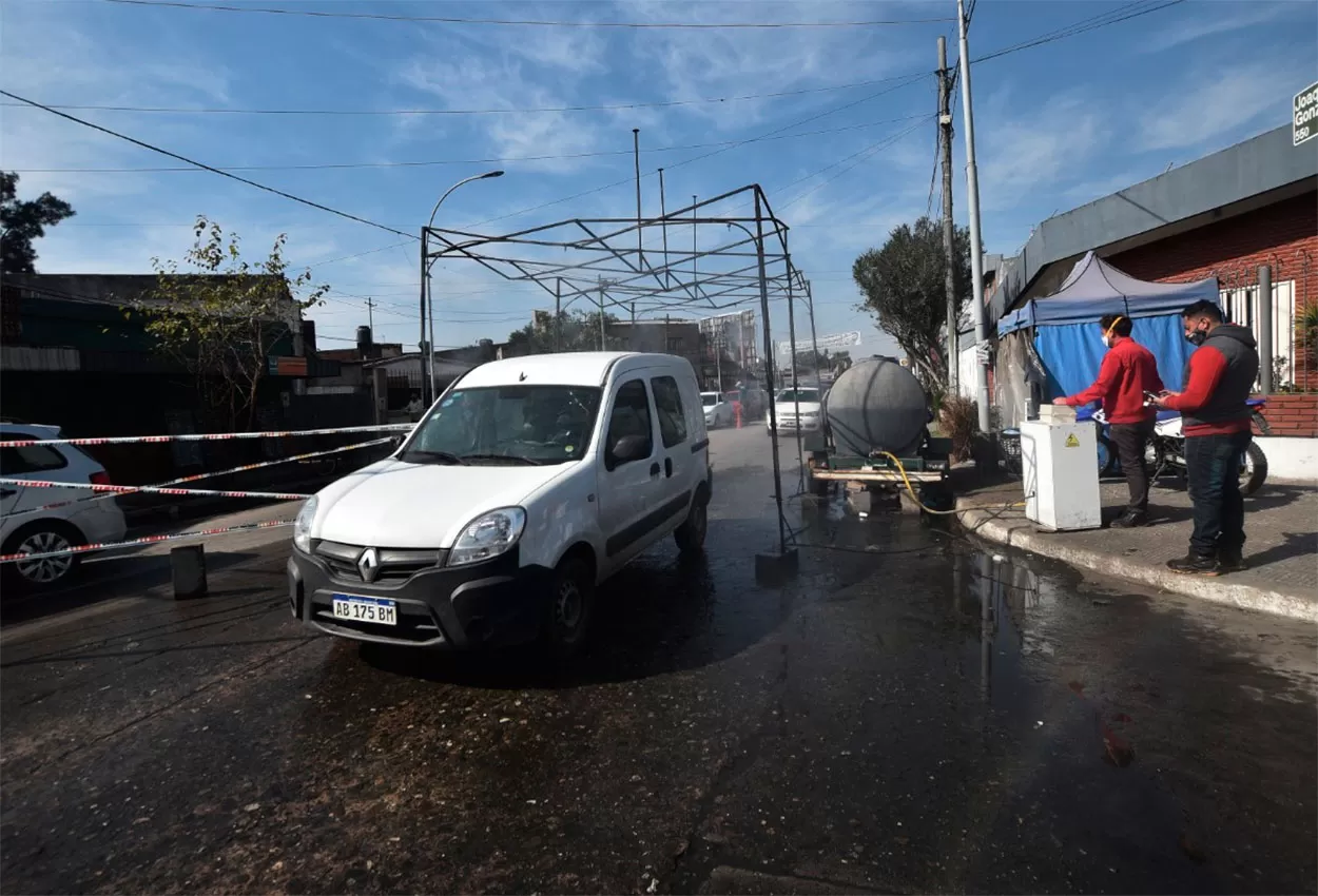 DESINFECCIÓN. En Concepción intensifican los controles vehiculares.