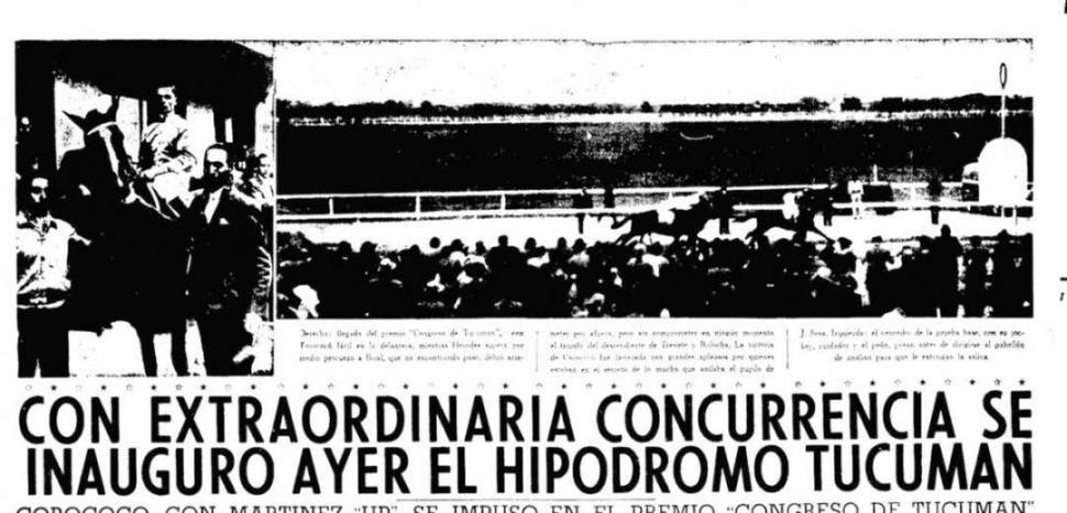 HISTÓRICO. Al día siguiente, LA GACETA reflejó el gran acontecimiento. Se disputaron cuatro pruebas el primer día.  