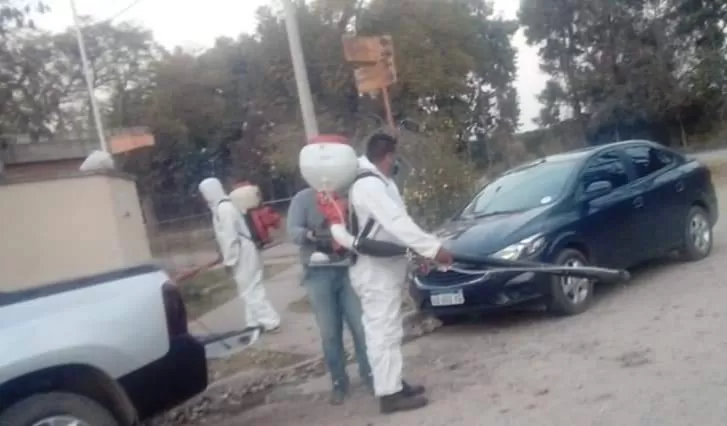 Desinfecciones en El Chañar.