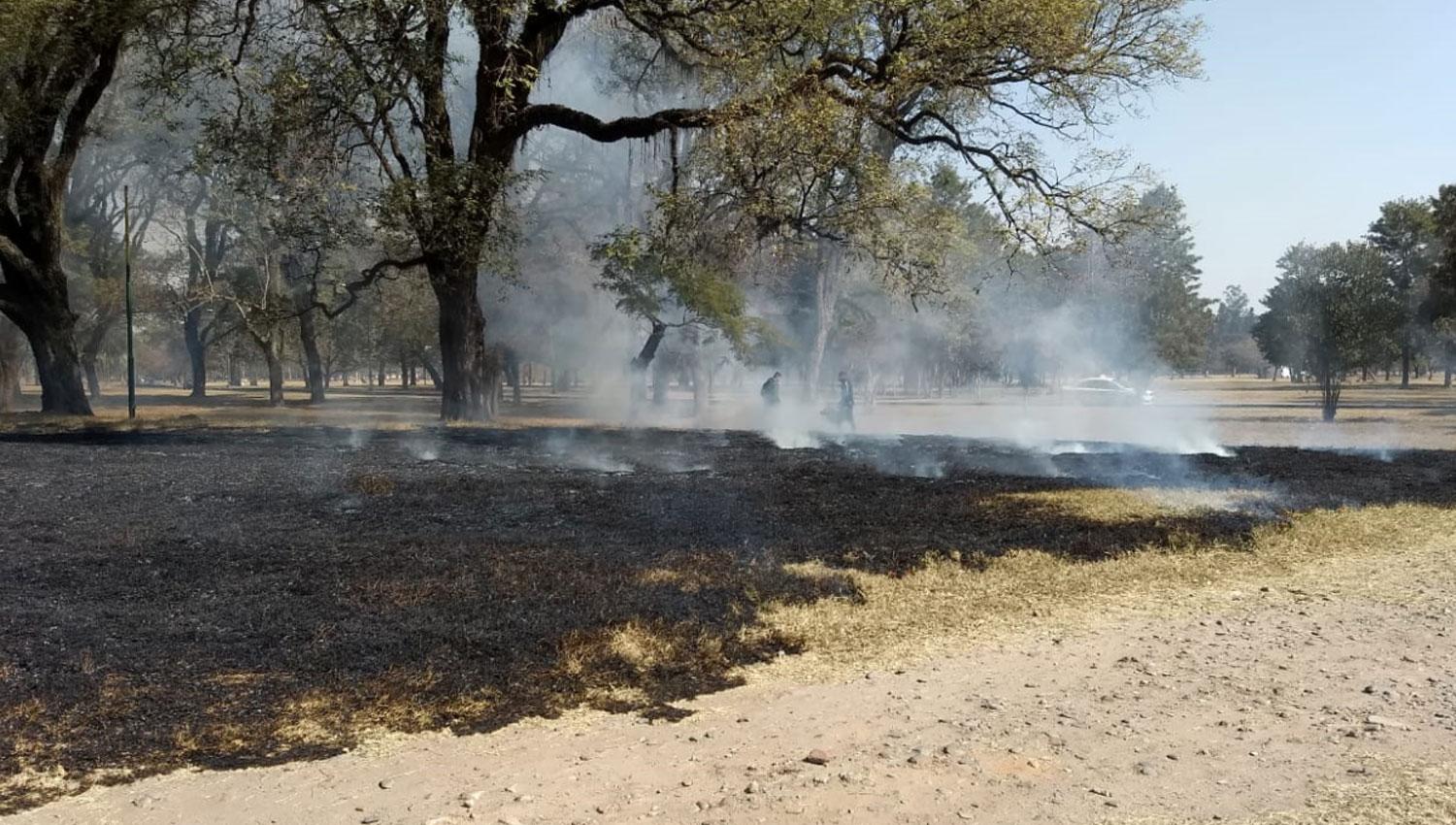 Vándalos causan incendios en el parque 9 de julio