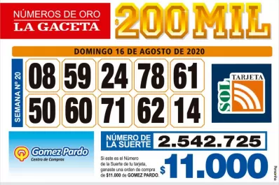 Los Números de Oro de LA GACETA