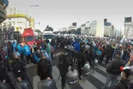 En el Obelisco protestaron contra la reforma judicial y el aislamiento