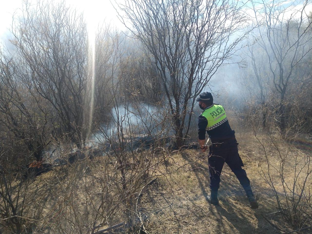 Evitaron que el fuego llegue a viviendas en Amaicha del Valle