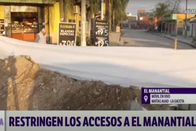En El Manantial levantaron una barricada para evitar el acceso vehicular