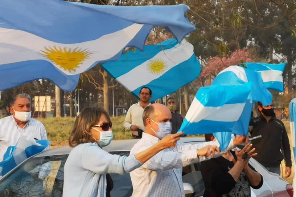 EN LA MARCHA. Molinuevo, presidente del Concejo de Concepción. Foto: Facebook Alejandro Molinuevo