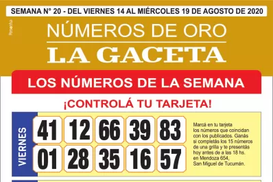 ¡Mucha suerte! Esta es la grilla completa de los Números de Oro