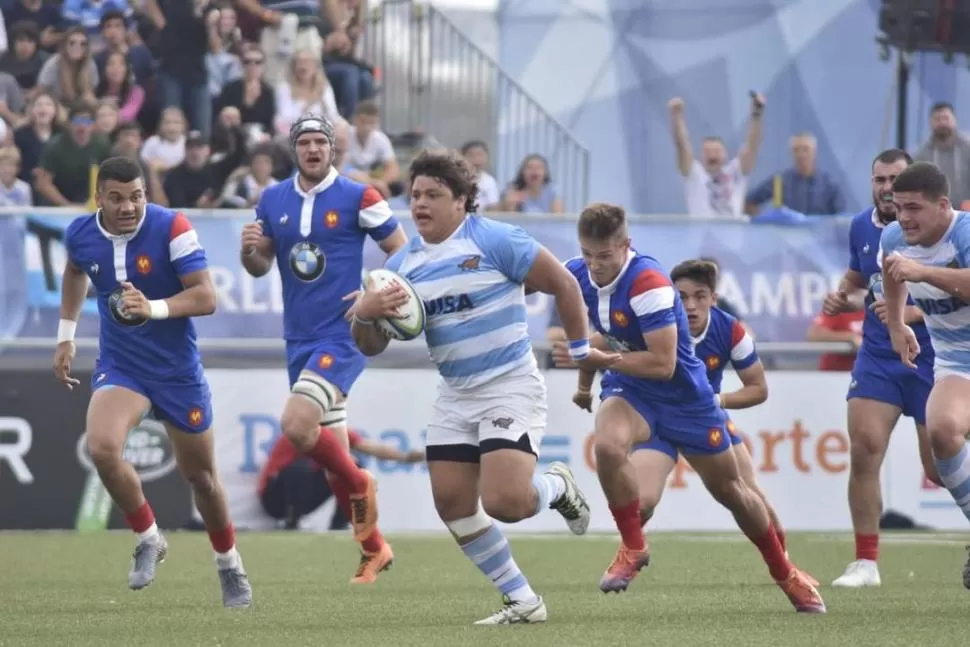 INOLVIDABLE. El try maradoniano de Thomas a Francia en el Mundial M20 del año pasado fue destacado en todo el mundo.  