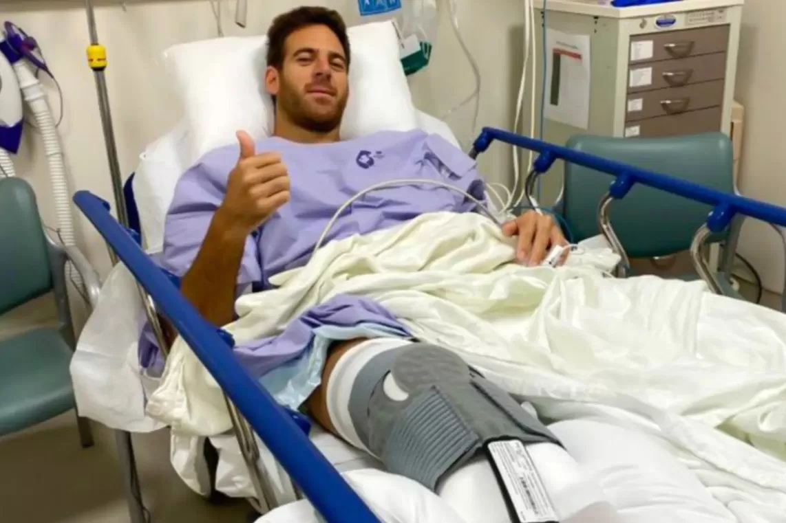 En Suiza, Del Potro fue operado de la rodilla por tercera vez