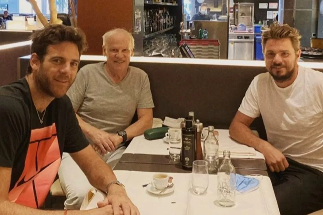 Juan Martín Del Potro recibió la visita de Wawrinka en Suiza