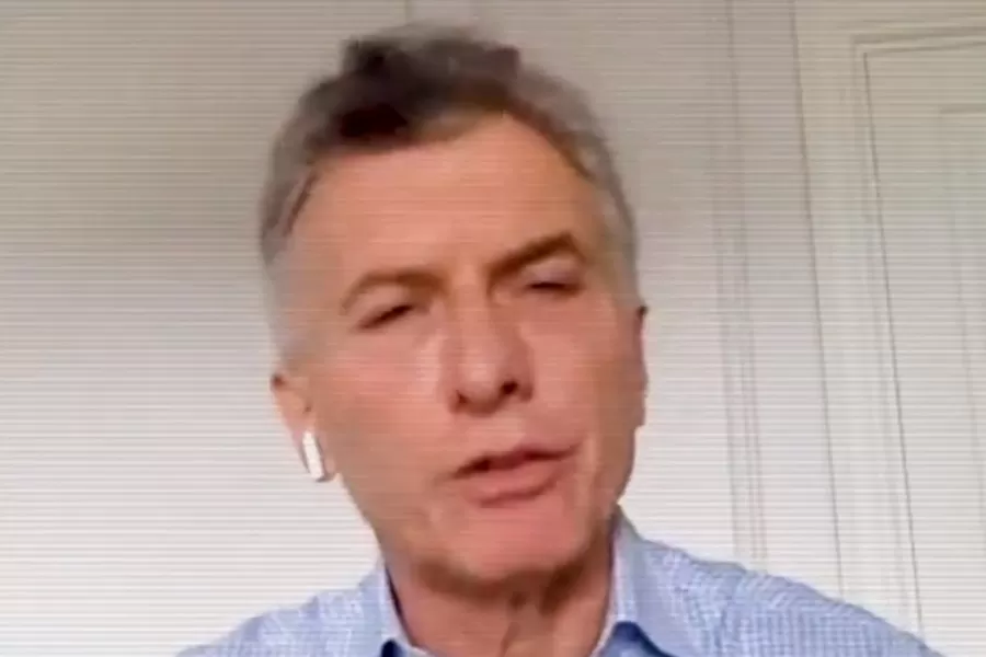 DESDE SUIZA. Mauricio Macri participó de la reunión de manera virtual.