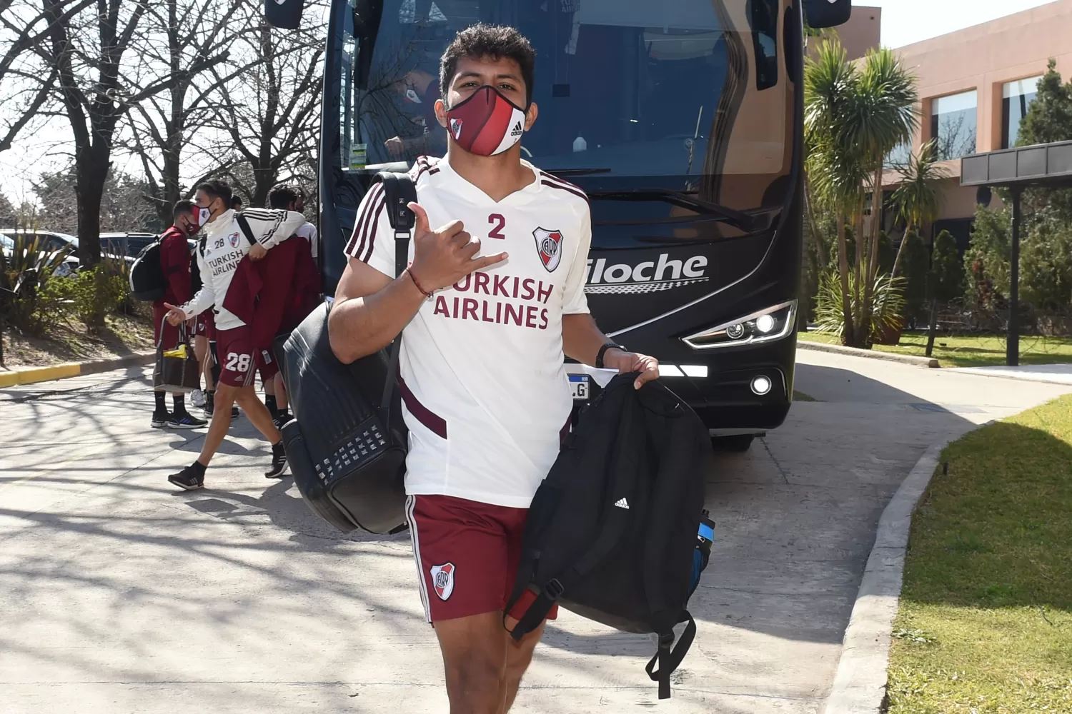 EN LA BURBUJA. Rojas, defensor de River. Foto: Twitter @RiverPlate