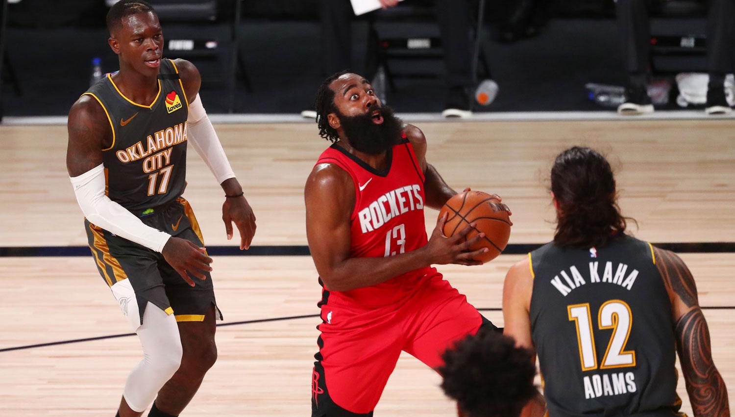 SEGUNDO JUEGO. James Harden es la llave con la que Hpuston Rockets quiere eliminar a Thunder y enfrentar a Lakers en las semis del oeste. 