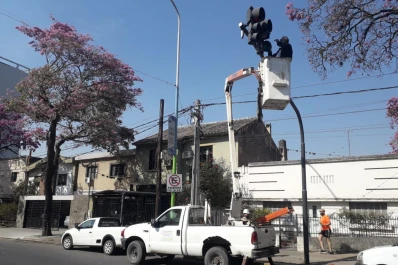 Semáforos: trabajos de mantenimiento