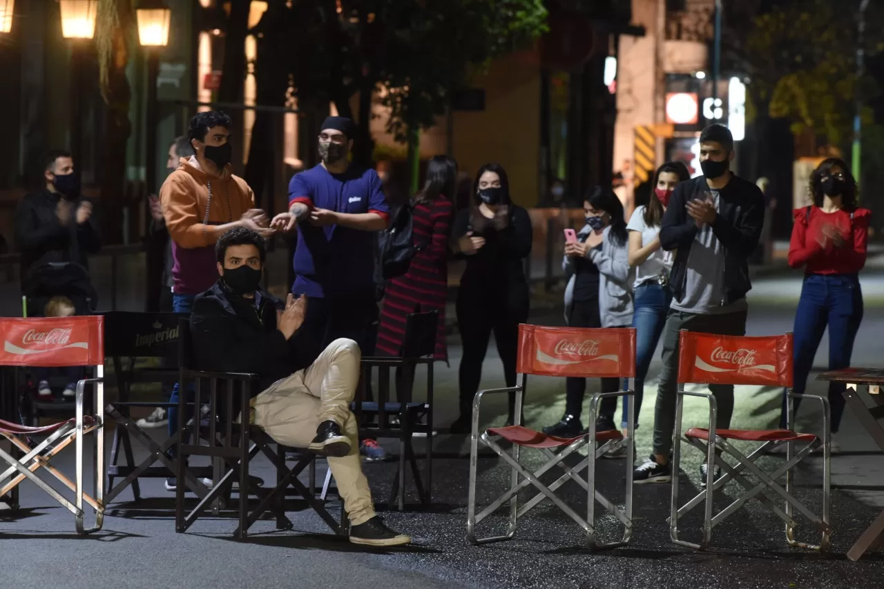 RECLAMO. Protesta de gastronómicos. FOTO LA GACETA / DIEGO ARÁOZ