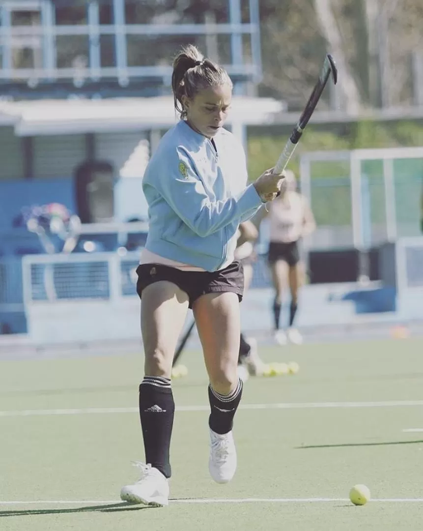 EN PINAMAR. Victoria Sauze trabajó con Las Leonas durante varios días. 