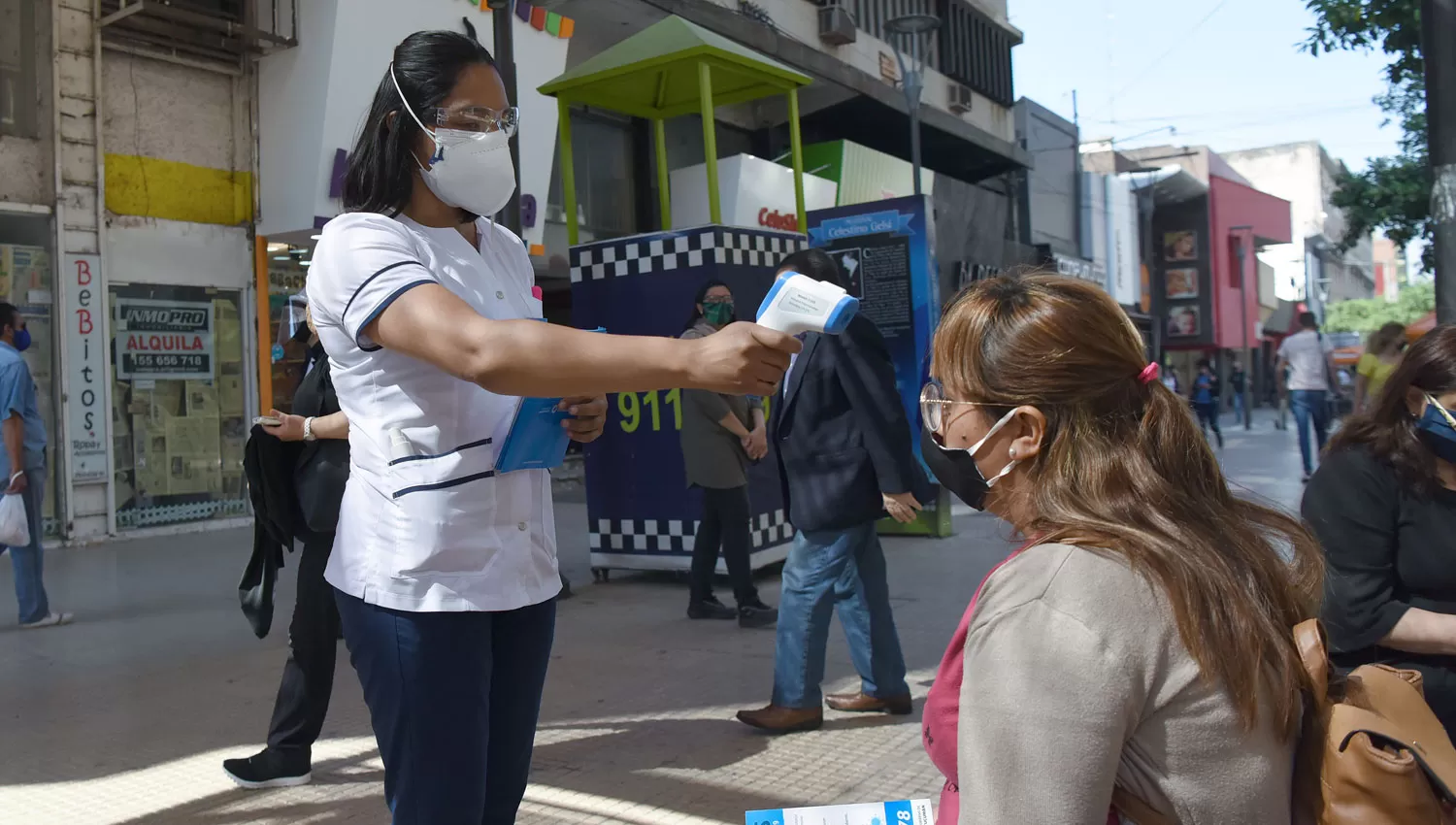 Toman la temperatura en el microcentro