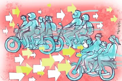 Tucumán anda en moto y a contramano