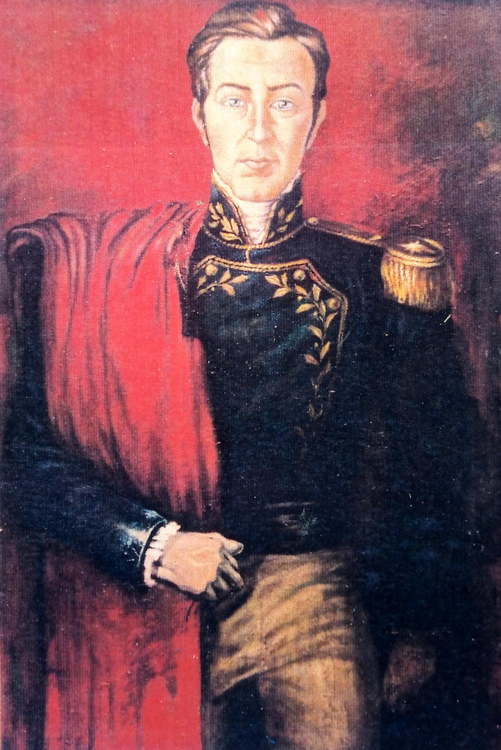 DE ENZO LAMPASONA. Este retrato al óleo está claramente basado en la efigie al pastel pintada por Honorio Mossi.