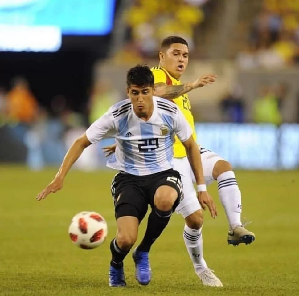 A LA GRANDE. Palacios ya vistió la camiseta argentina en 2018 y 2019. 