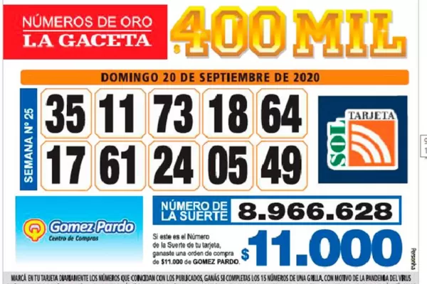 Los Números de Oro de LA GACETA