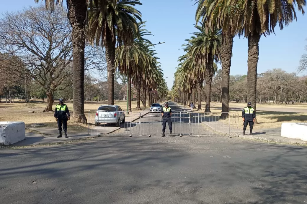 SIN ACCESO. Parque cerrado. Foto: Ministerio de Seguridad