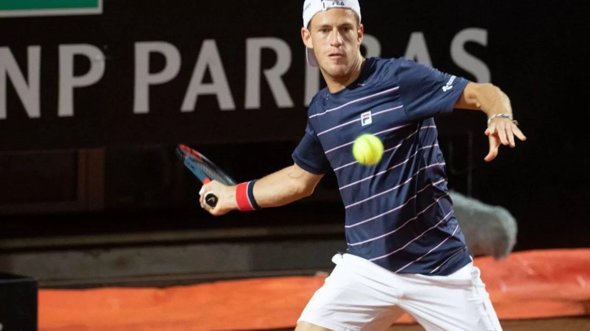 EN LA FINAL. Diego Schwartzman busca darlo vuelta ante Djokovic. Foto tomada de Unosantafe.com.ar