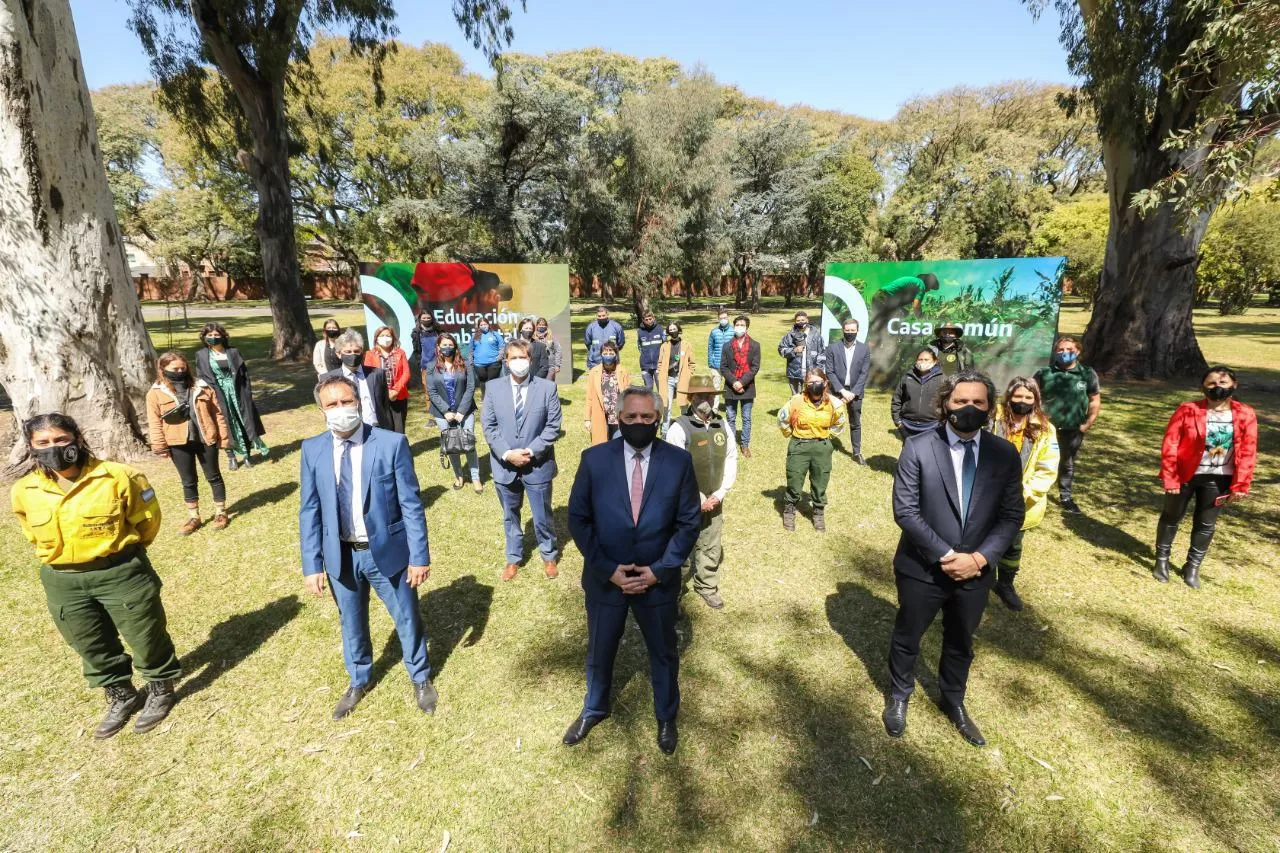 EN OLIVOS. El Presidente presentó el Plan de Políticas Ambientales.