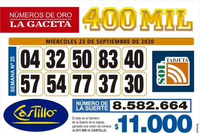 Los Números de Oro de LA GACETA