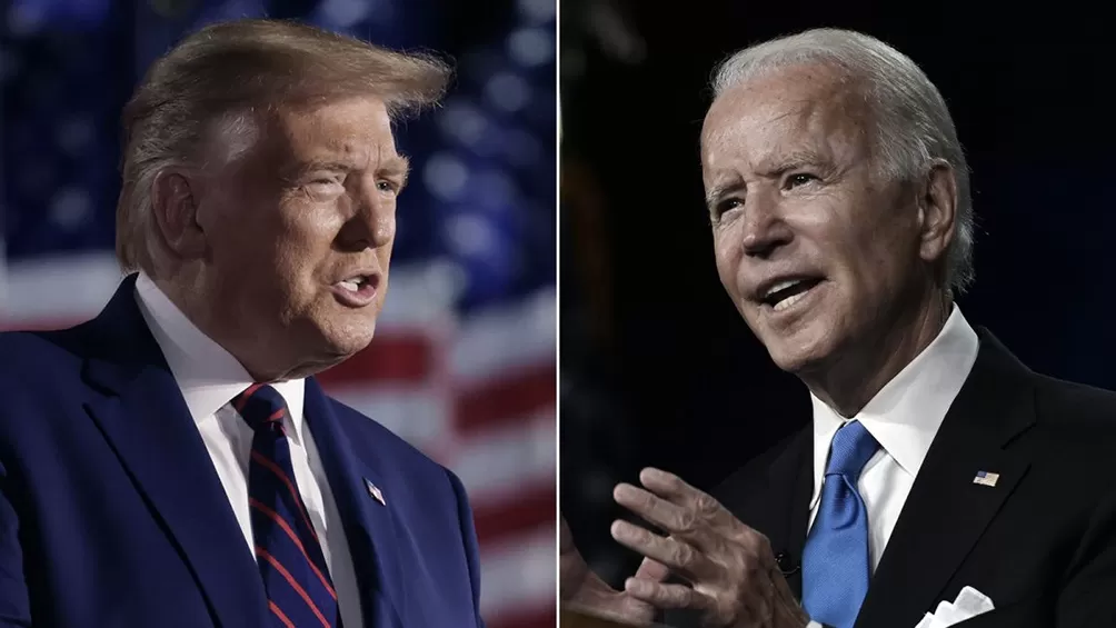 El presidente  Donald Trump y su rival, el demócrata Joe Biden. FOTO TÉLAM.