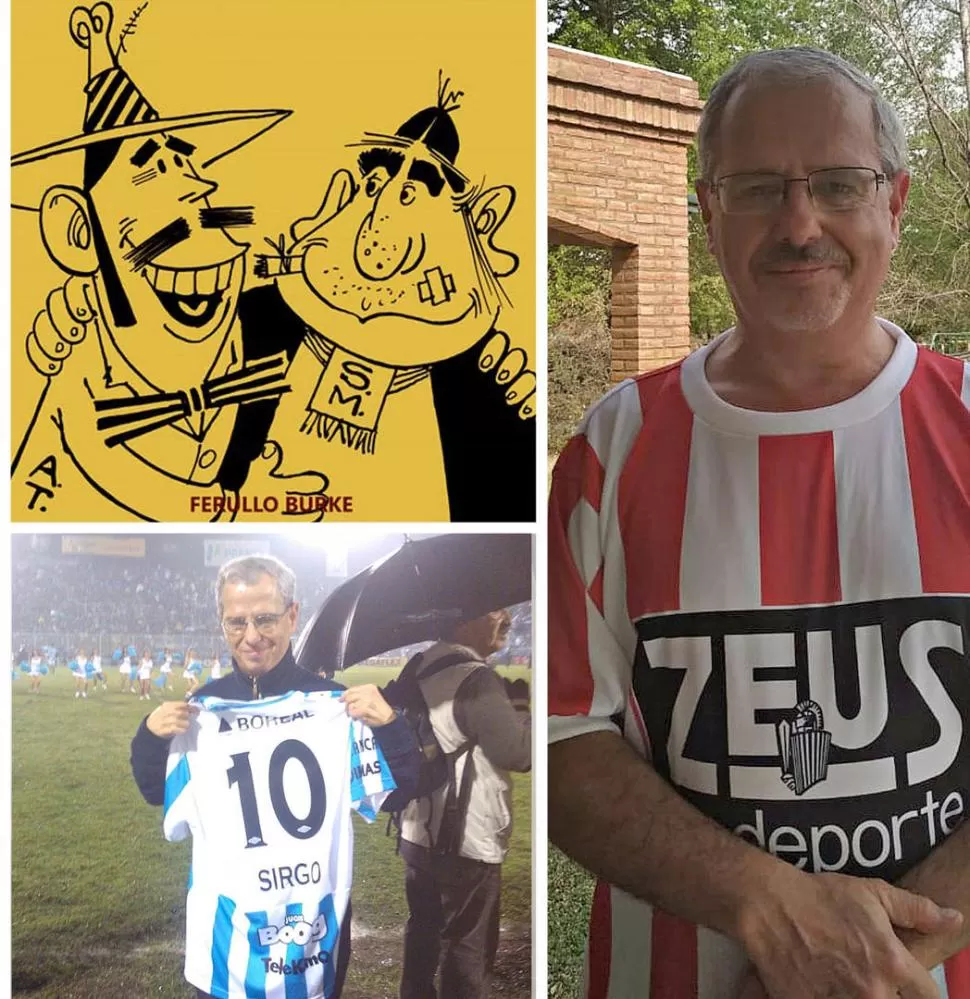 APOYO. Ceferino Sirgo, hincha de Atlético, defendió el reclamo de San Martín recordando los dibujos de su padre.  