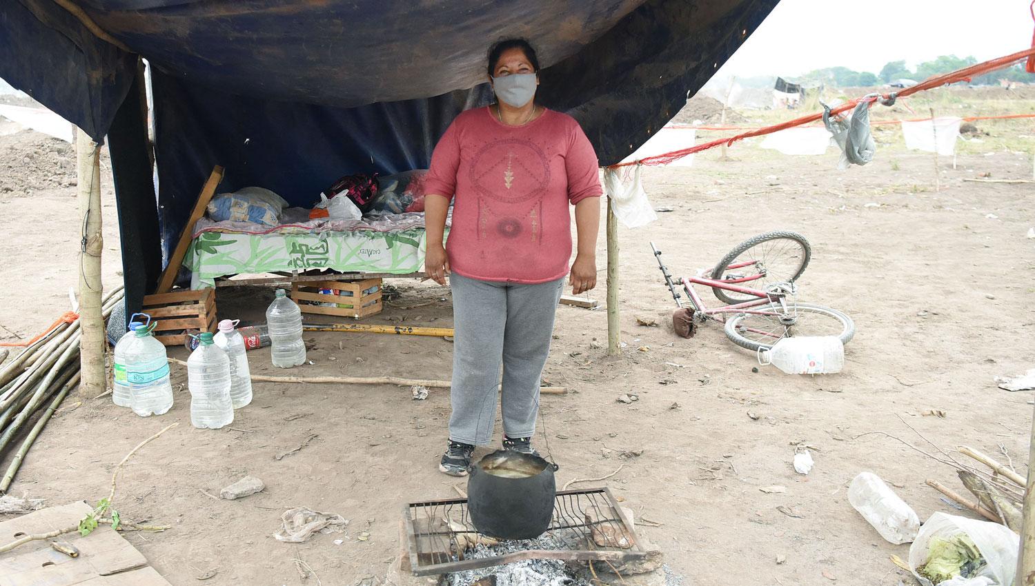 “MARÍA, LA DEL BARRIO”. Bustos es vocera de un grupo de ocupantes.