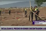 Se concreta el desalojo del predio donde fue hallada Abigail Riquel