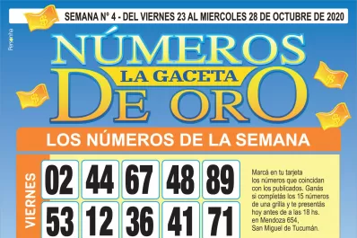 ¡Mucha suerte! Esta es la grilla completa de los Números de Oro