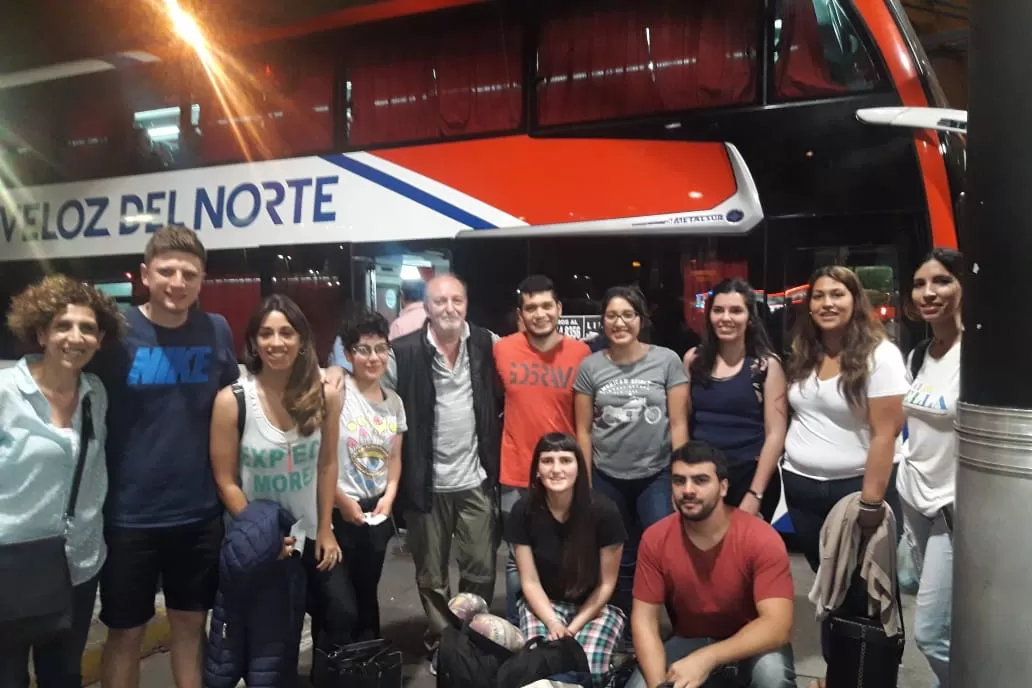 Rafael Caminos, en un viaje con estudiantes a Tacna, Perú.