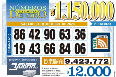 Los Números de Oro de LA GACETA