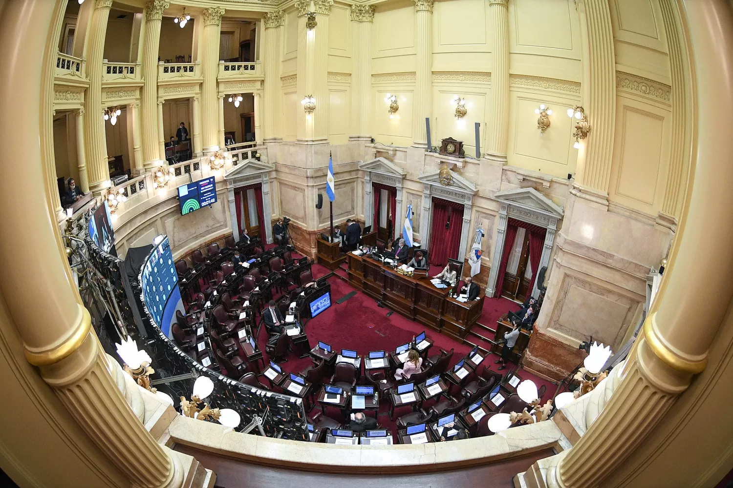 CÁMARA ALTA. El recinto del Senado de la Nación. Foto Twitter @SenadoArgentina