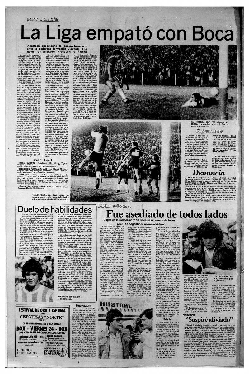 Las veces que el fútbol trajo a Maradona a Tucumán