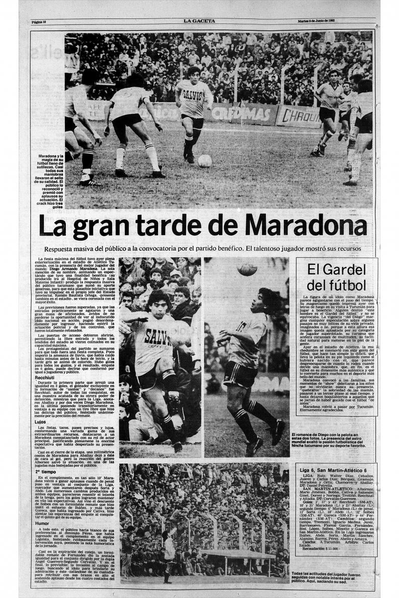 Las veces que el fútbol trajo a Maradona a Tucumán