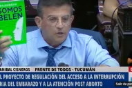 Cisneros citó los casos Belén y Lucía, pidió terminar con la intolerancia y ratificó su voto positivo