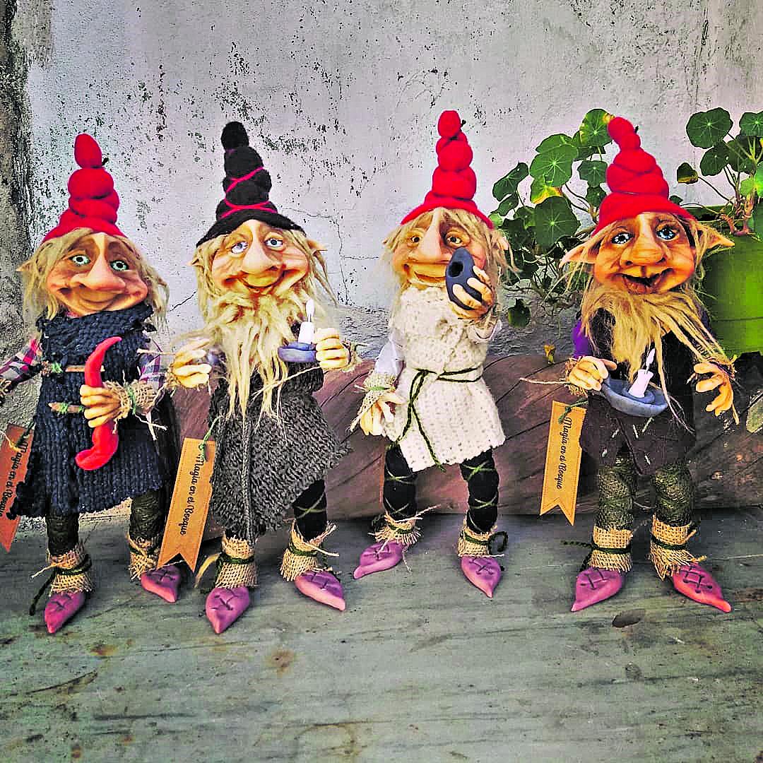 PIEZAS ÚNICAS. Así son los duendes creados en  Magia del Bosque. 