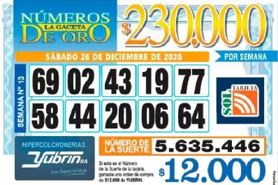 Los Números de Oro de LA GACETA