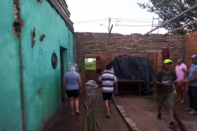 La tormenta dejó sin techo a 48 familias en Los Ralos