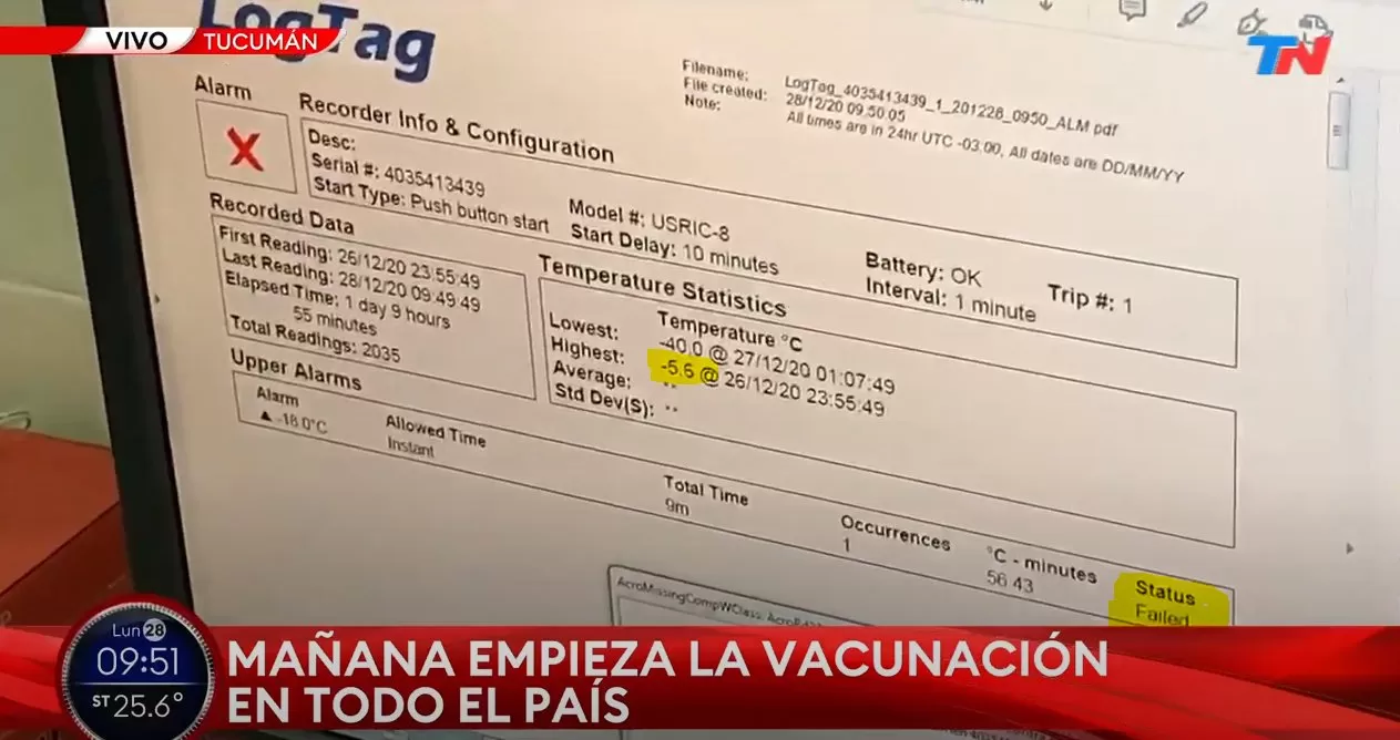 CAPTURA. La imagen que publicó el canal TN llamó la atención de los televidentes. 