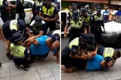 Video: violenta detención de un taxista, en pleno microcentro