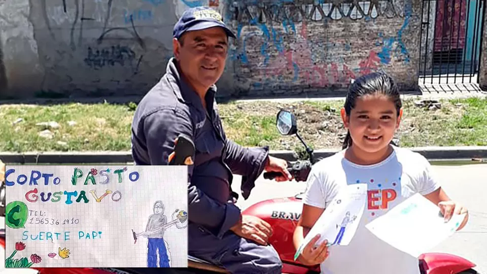 El dibujo viral de su hija cambió la suerte de un tucumano que estaba sin trabajo